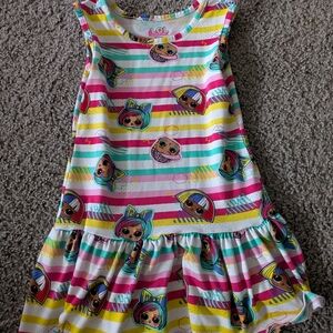 L.O.L. Surprise! Girls' Rainbow Striped Dress
